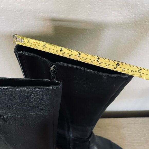 UGG Beryl Black Leather Riding Boots 7 - Picture 8 of 11